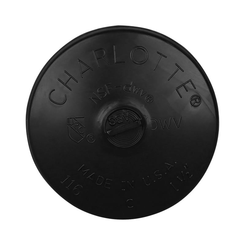 Charlotte Pipe 1-1/2 in. 1-1/2 in. D ABS Cap