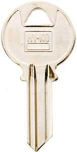 Hy-Ko 11010Y220 Key Blank, Brass, Nickel, For: Yale Cabinet, House Locks and Padlocks, Y220 Key Number, Pack of 10