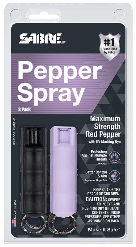 Sabre HC-23OC-2 Pepper Spray Key Chain, 0.54 oz Can