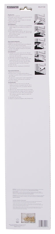 ProSource 32303BBD-PS Kick Plate, 30 in L, 6 in W, Aluminum