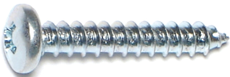 Midwest Fastener 03242 Screw, #8 Thread, Coarse Thread, Phillips Drive, Self-Tapping, Sharp Point, Steel, Zinc, 100/PK