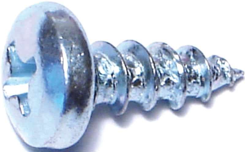 Midwest Fastener 03247 Screw, #10 Thread, Coarse Thread, Pan Head, Phillips Drive, Self-Tapping, Sharp Point, Steel