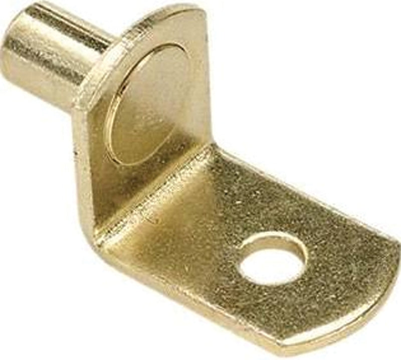 Knape & Vogt 346 BR Shelf Support Pin, Specifications: 1/4 in Dia x 3/8 in L Pin, Brass, Pack of 100
