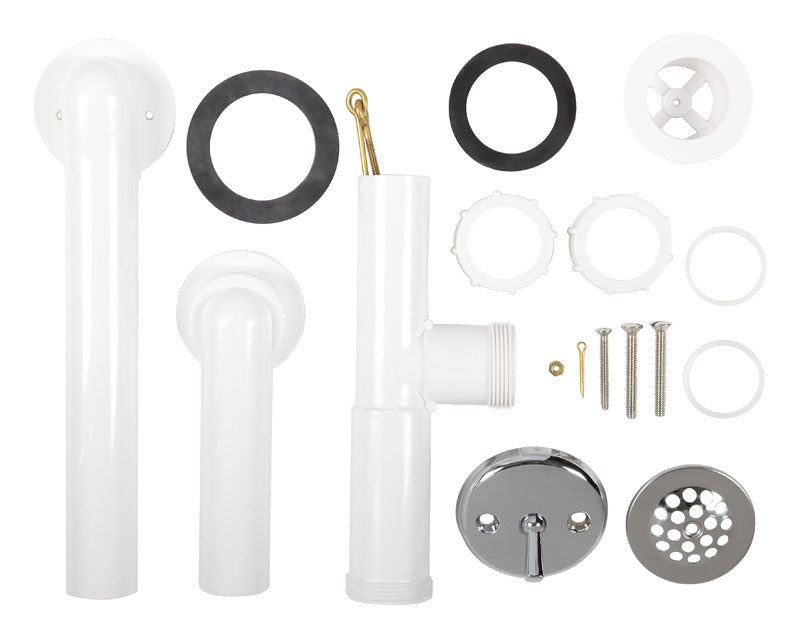 Ace 1-1/2 in. D Plastic/Chrome Tub Waste And Overflow