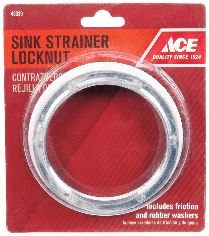 Ace 3-1/2 in. D Stainless Steel Strainer Locknut, Pack of 5