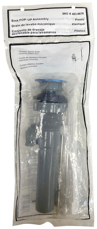 ProSource 24313-3L Sink Pop-up Assembly, Chrome