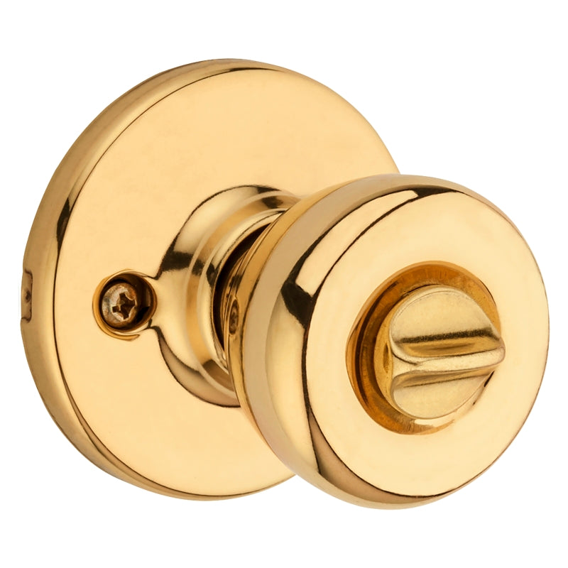 Kwikset 400T 3 RCAL RCSV1 Entry Knob, Polished Brass, 3 Grade