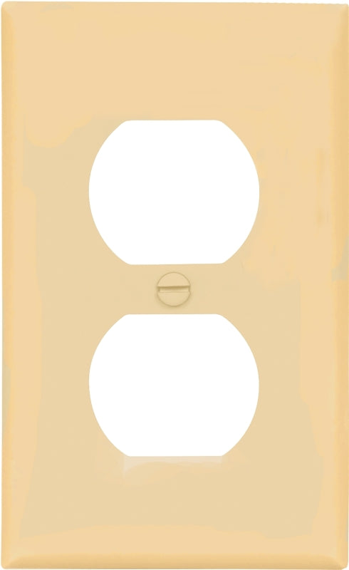 Eaton Wiring Devices BP5132V Wallplate, 4-1/2 in L, 2-3/4 in W, 1-Gang, Nylon, Ivory, High-Gloss, Flush, Pack of 5