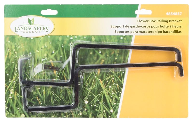 Landscapers Select GB0043L Box Bracket, Aluminum, Black, Epoxy-Coated