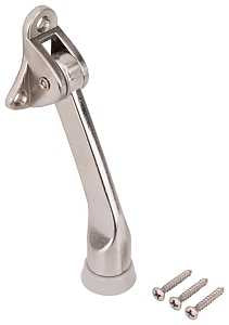 ProSource CL-230SN-PS Door Holder, 5-3/8 in L, 1-5/8 in W, 2 in H, Attaches to Door Mounting, Rubber/Zinc