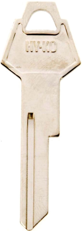 Hy-Ko 11010Y152 Key Blank, Brass, Nickel, For: Chrysler Vehicle Locks, Y152 Key Number, Pack of 10