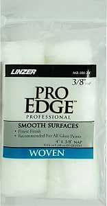 Linzer MR101-2 Roller Cover, White, 3/8 in Thick Nap, 4 in L, Woven Fabric