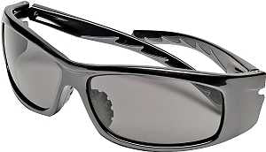 Safety Works 10105403 Safety Glasses, Gray Lens, Black Frame, Anti-Fog Lens, Full Frame, UV Protection: Yes