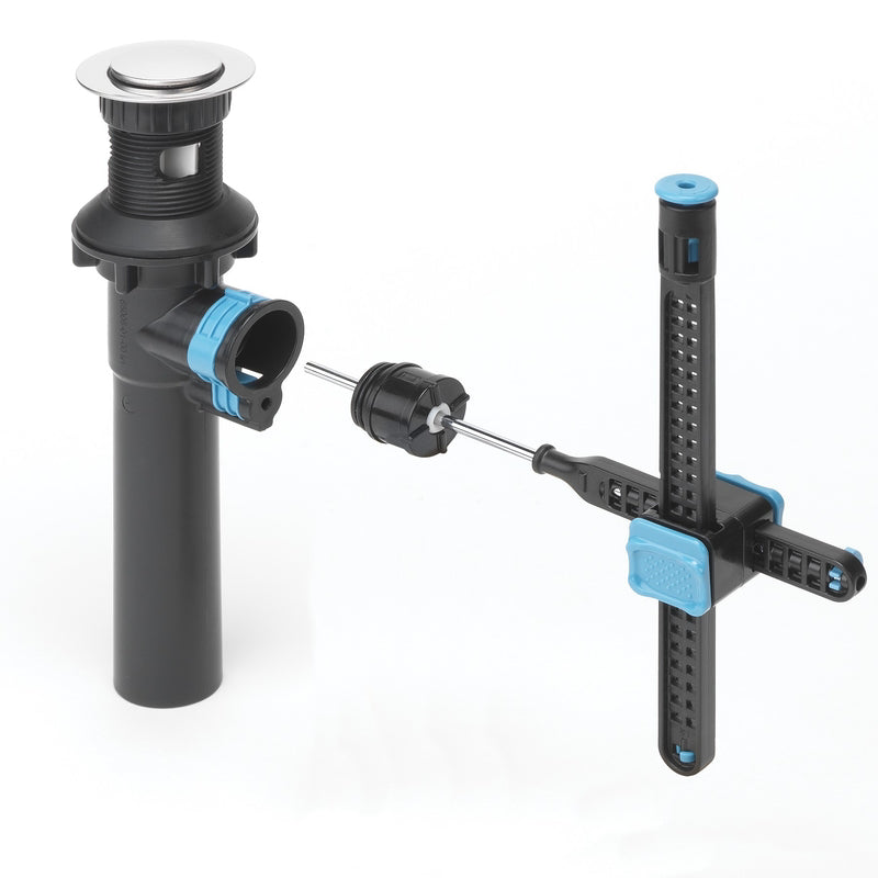 OakBrook Chrome Modern Two-Handle Bathroom Sink Faucet 4 in.