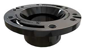 Oatey 43502 Closet Flange, 3, 4 in Connection, ABS, Black, For: 3 in, 4 in Pipes