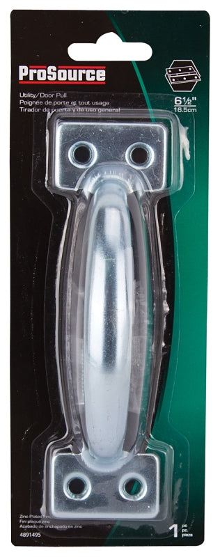 ProSource 20912ZCB-PS Door Pull, 1-3/4 in W, 6-1/2 in D, 1-1/2 in H, Steel, Zinc Plated