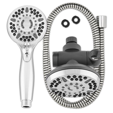 Waterpik PowerPulse Massge Chrome 6 settings Showerhead Combo 1.8 gpm