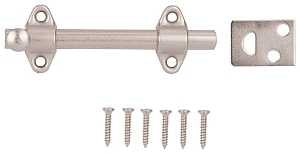ProSource 23260-SC-PS Surface Bolt, 0.7 in Bolt Head, 4 in L Bolt, Satin Chrome