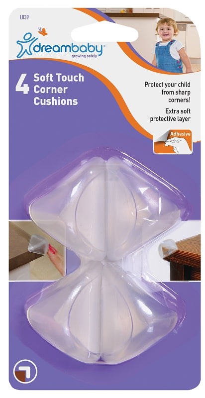 Dreambaby L839A Corner Cushion, Rubber, Translucent, Specifications: 2 Layers