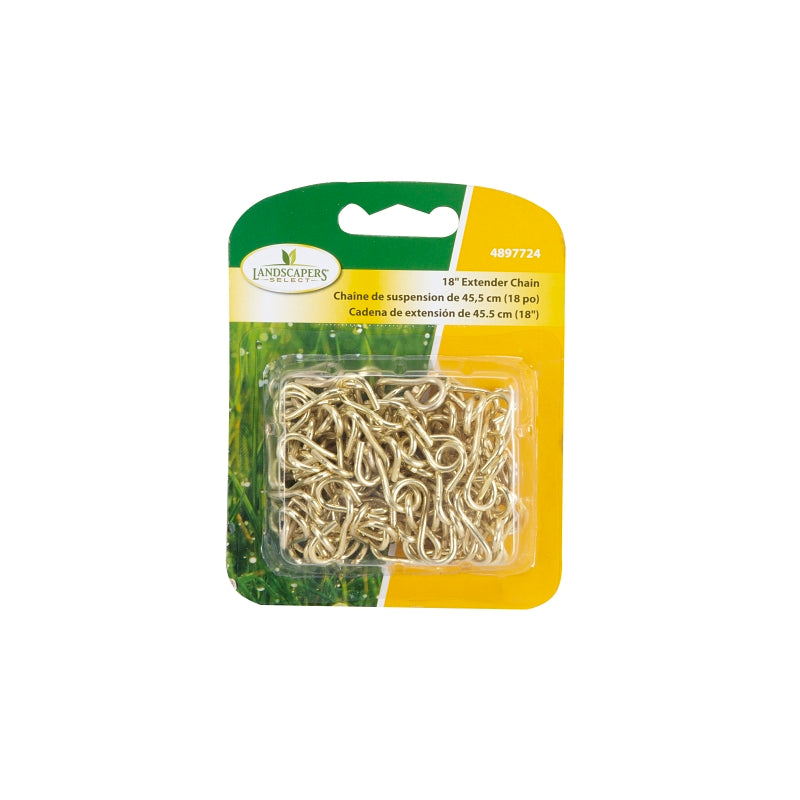 Landscapers Select GB0033L Planter Chain, 18 in L, Steel, Brass, Ceiling Mount Mounting