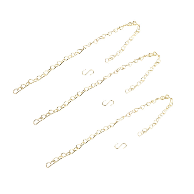 Landscapers Select GB0033L Planter Chain, 18 in L, Steel, Brass, Ceiling Mount Mounting