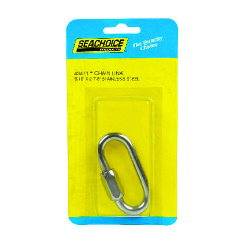 Seachoice Polished Stainless Steel 3 in. L X 5/16 in. W Chain Link 1 pk
