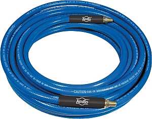 Amflo 554-50A-10 Air Hose, 3/8 in OD, 50 ft L, MNPT, 300 psi Pressure, PVC, Blue