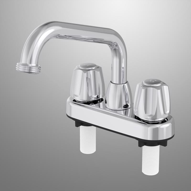 Home Plus Chrome Traditional Bathroom Faucet 4 in.