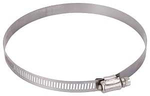 ProSource HCRSS80 Perforated Hose Clamp, Clamping Range: 4-5/8 to 5-1/2 in, 300 Stainless Steel, Stainless Steel, Pack of 10