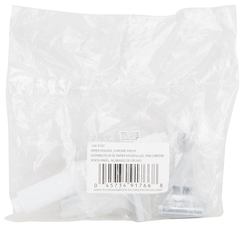 Boston Harbor L752-26-03 Paper Holder, Plastic/Zinc, Chrome, Wall Mounting