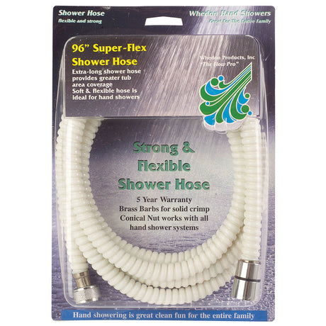 Whedon SuperFlex White PVC 96 in. Shower Hose