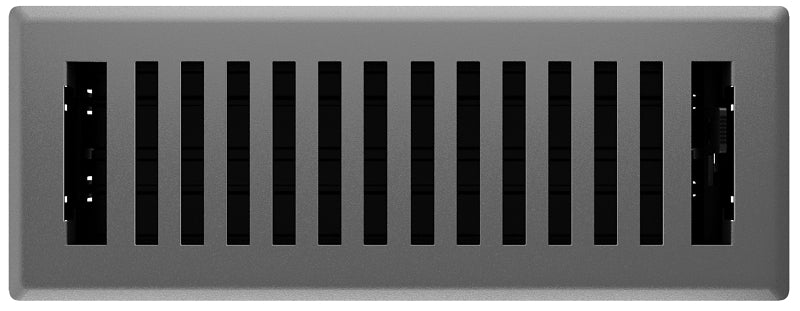 Imperial RG3443 Floor Register, 10 in W Duct Opening, 3 in H Duct Opening, Polystyrene, Gray, Granite