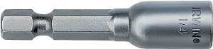 Irwin 3547321C Series Nutsetter, 1/2 in Dia, 5/16 in Drive, Lobular Drive, 1-7/8 in L, 1/4 in L Shank, Hex Shank, 1/PK