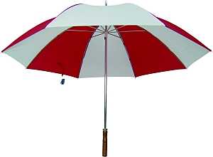 Diamondback TF-06-RD/WHT Golf Umbrella, Round Canopy, Nylon Fabric, Red/White Fabric, 29 in OAH