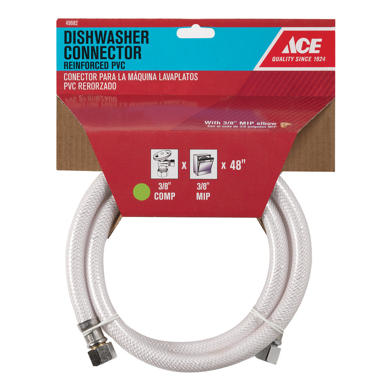 Ace 3/8 in. Compression X 3/8 in. D Compression 48 in. PVC Dishwasher Supply Line