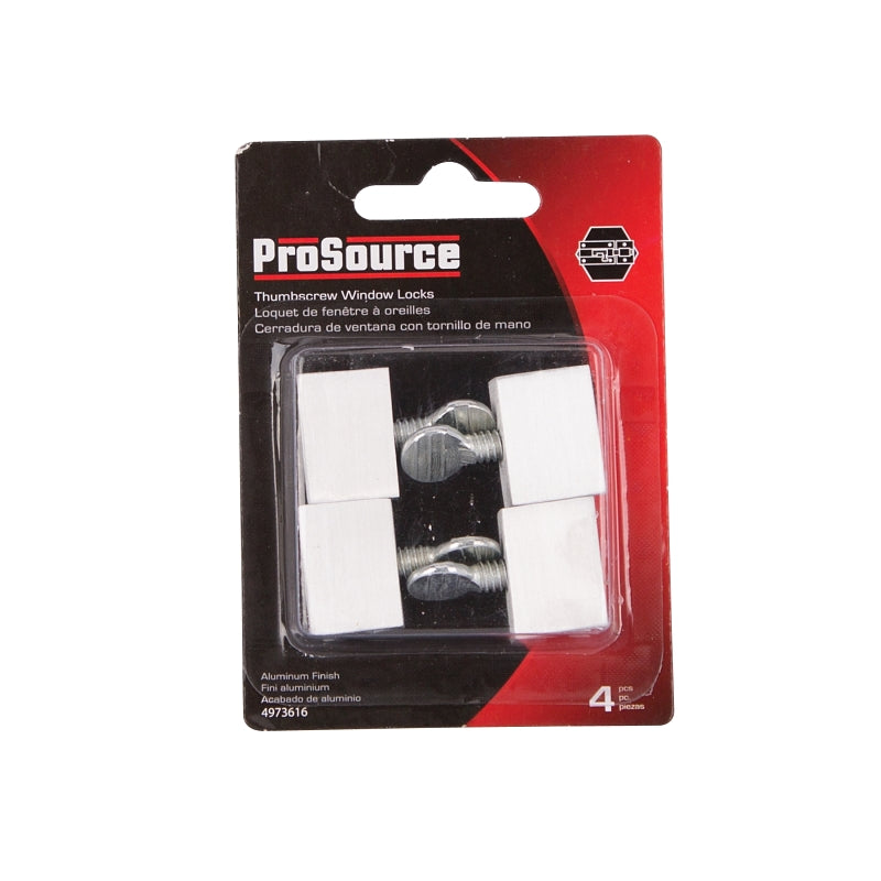 ProSource 801643-PB-PS Window Lock, Aluminum, Aluminum