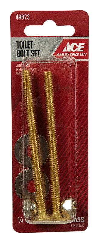 Ace Toilet Bolt Set Brass