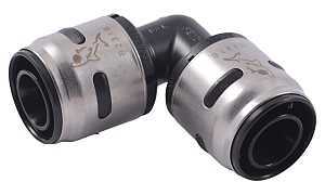 SharkBite EvoPEX K256A6 Pipe Elbow, 3/4 in, 90 deg Angle, Polymer, Black, 160 psi Pressure