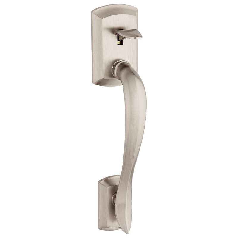 Kwikset Signature Series 815AVHXTNL 15 CP Exterior Handleset with Deadbolt, Avalon Design, Satin Nickel, 1 Grade, Metal