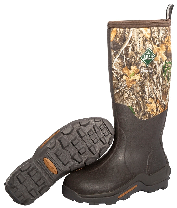 The Original Muck Boot Company Woody Max Series WDM-RTE-RTR-140 Hunting Boots, 14, Brown/Realtree Edge Camo