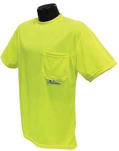 Radians ST11-NPGS-L Safety T-Shirt, L, Polyester, Green, Short Sleeve, Pullover