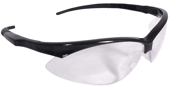 Radians AP1-10-GF12 Safety Glasses, Clear Lens, Black Frame, Hard-Coated Lens, Pack of 12
