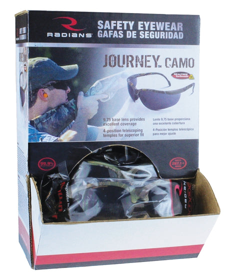 Radians JR4H20ID-GF12 Safety Glasses, Hard-Coated Lens, Realtree Camo Frame, Pack of 12