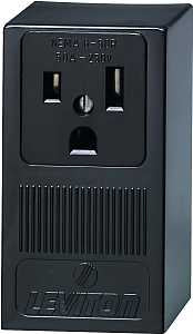 Leviton B01-05378-000 Electrical Receptacle, Surface Mounting, 2-Pole, 125/250 V, 50 A, NEMA: NEMA 6-50R, Black