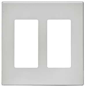 Leviton C42-80309-00W Wallplate, 2 -Gang, Polycarbonate, White