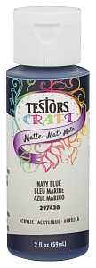 Testors 297430 Acrylic Craft Paint, Matte, Navy Blue, 2 oz, Bottle
