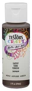 Testors 297439 Acrylic Craft Paint, Matte, Earthy, 2 oz, Bottle