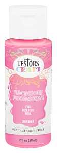 Testors 297503 Craft Paint, Fluorescent Pink, 2 oz, Bottle