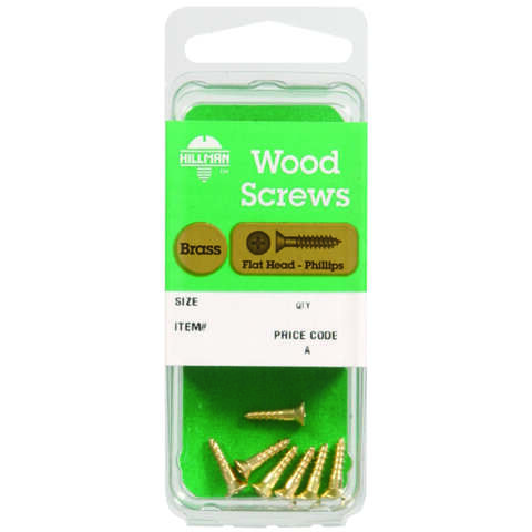 HILLMAN No. 4 X 1/2 in. L Phillips Coarse Wood Screws 10 pk, Pack of 10