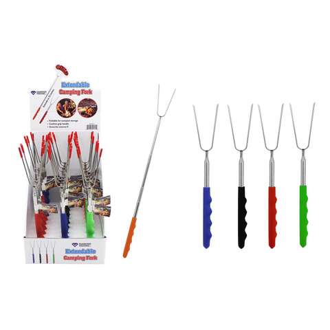 Diamond Visions Assorted Extendable Camping Fork 23 in. L 1 pk, Pack of 24